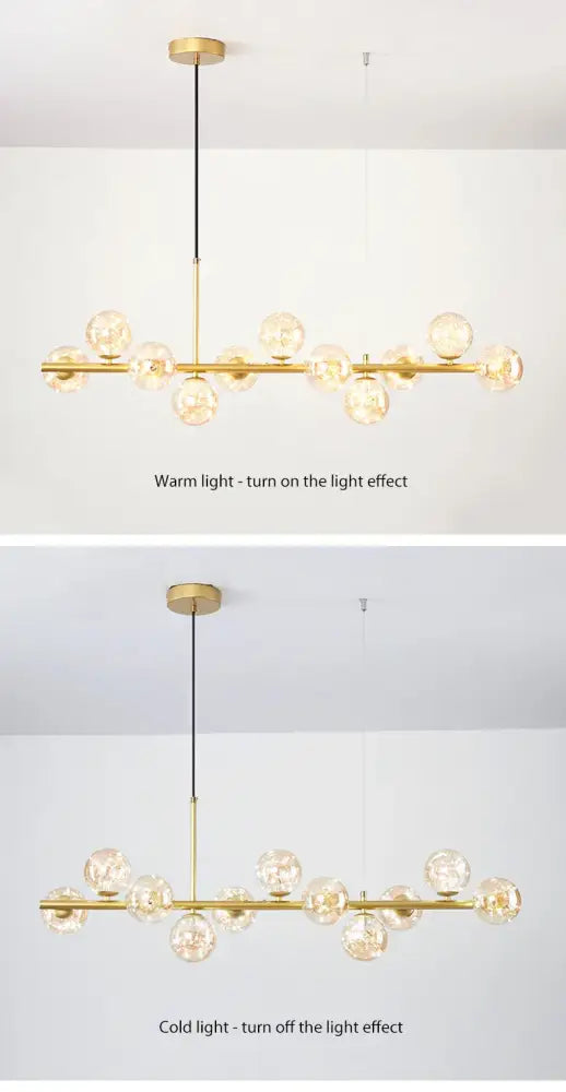 Modern LED Chandelier 9-Light Black