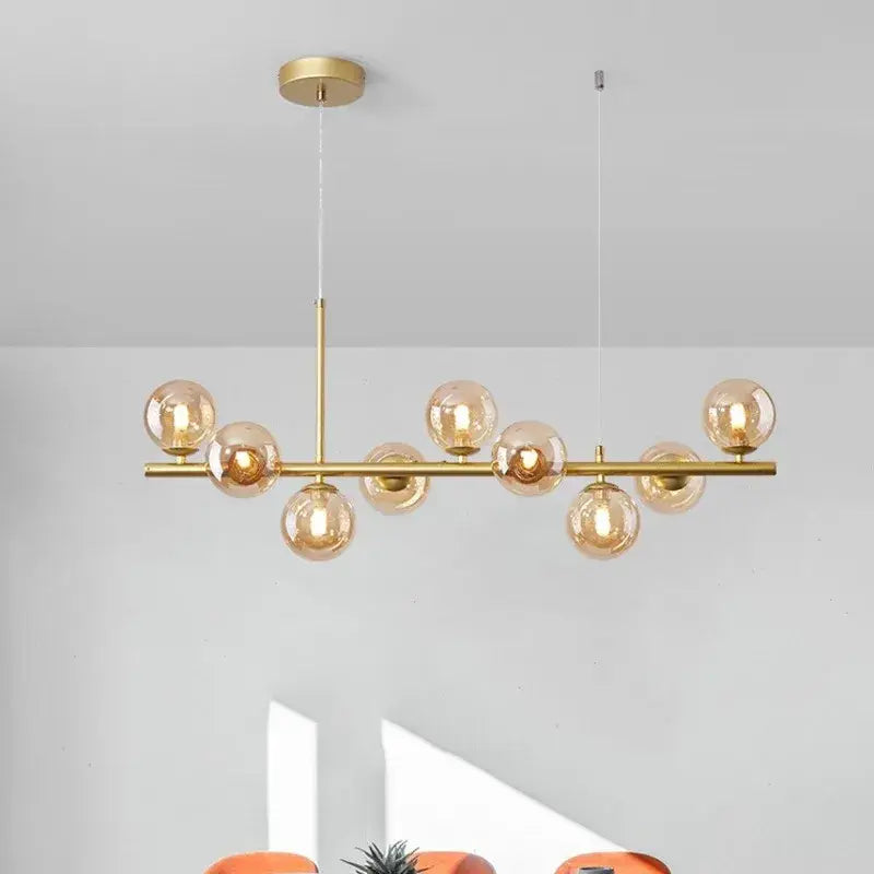 Modern LED Chandelier 9-Light Black
