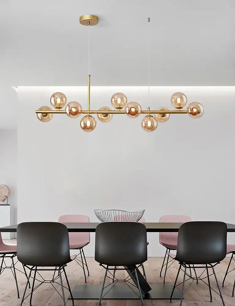 Modern LED Chandelier 9-Light Black