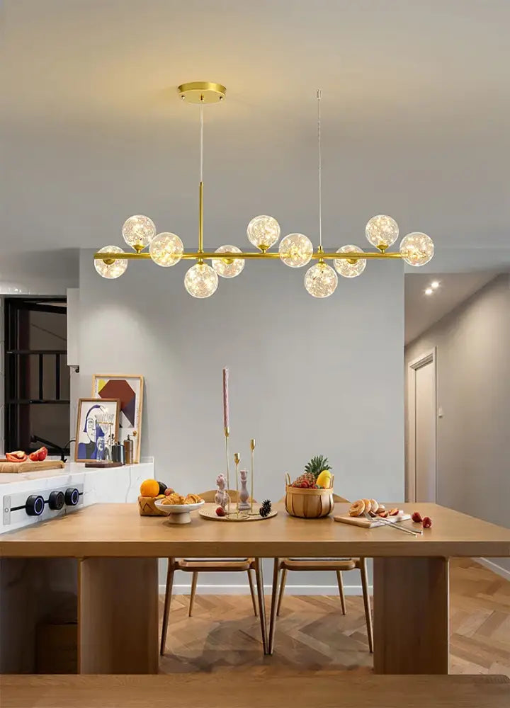 Modern LED Chandelier 9-Light Black
