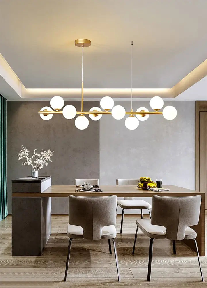 Modern LED Chandelier 9-Light Black