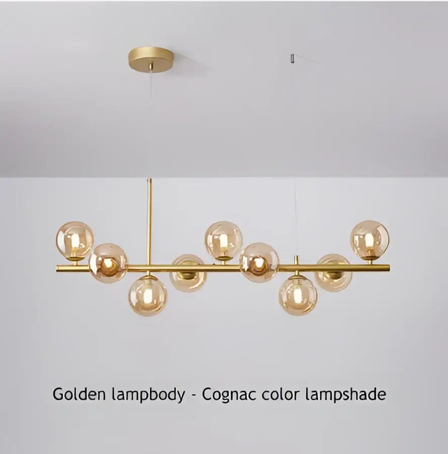 Modern LED Chandelier 9-Light Black