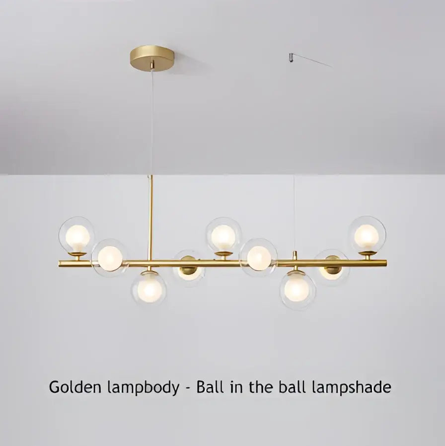 Modern LED Chandelier 9-Light Black