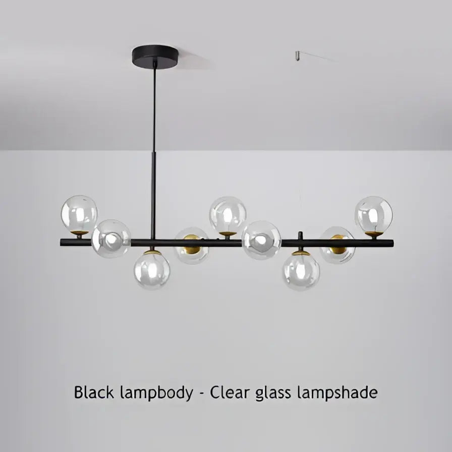Modern LED Chandelier 9-Light Black