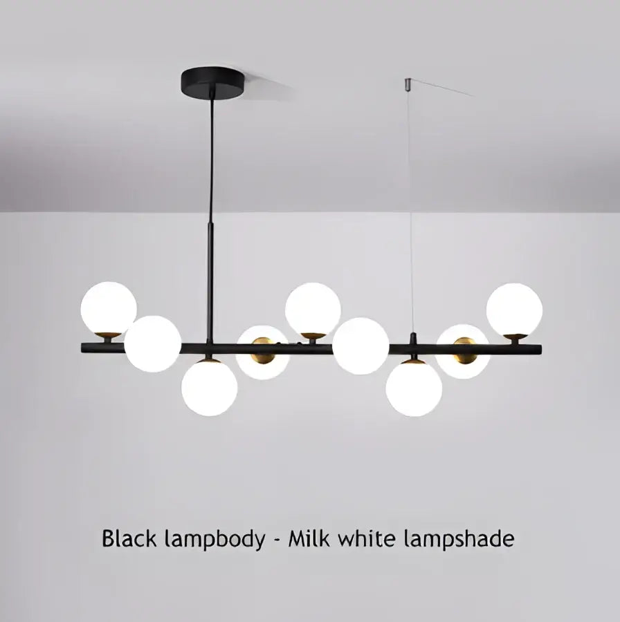 Modern LED Chandelier 9-Light Black