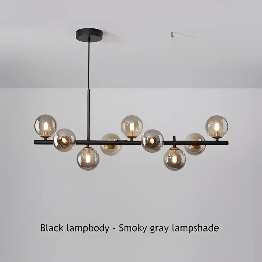 Modern LED Chandelier 9-Light Black