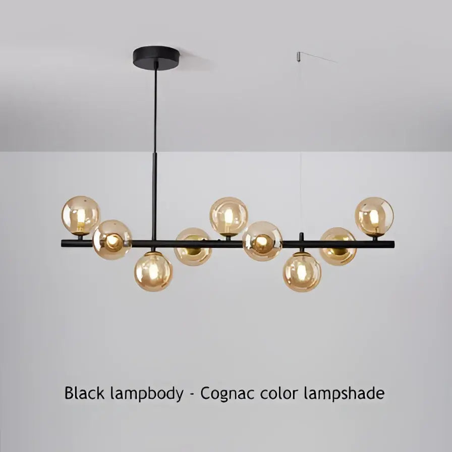 Modern LED Chandelier 9-Light Black