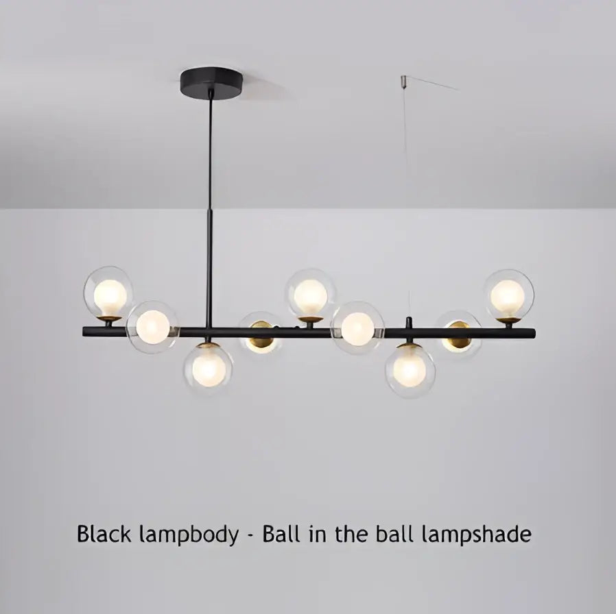 Modern LED Chandelier 9-Light Black