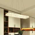 Modern led crystal island chandelier dining room pendant light
