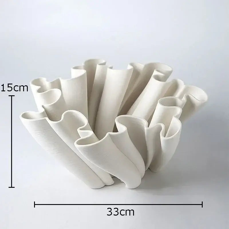 Modern light blue bud shape ceramic vase living room coral decor