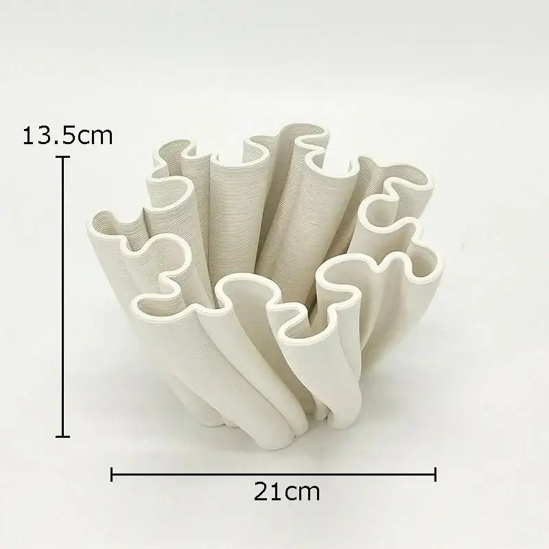 Modern light blue bud shape ceramic vase living room coral decor