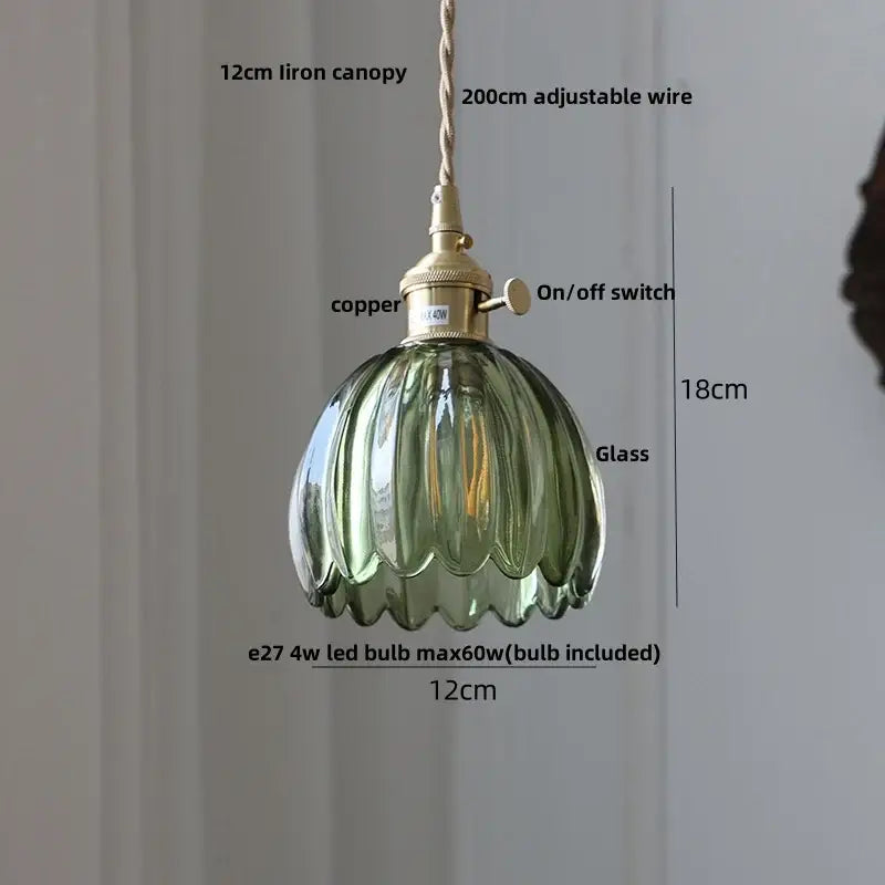 Modern lime & teal bubble glass ball pendant light – living room