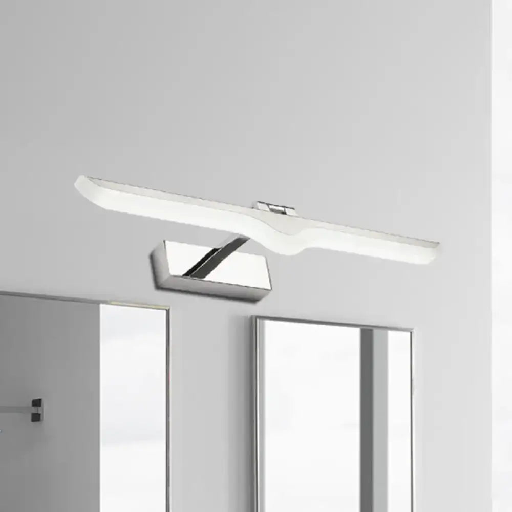 Modern linear acrylic nickel finish wall sconce – bathroom light