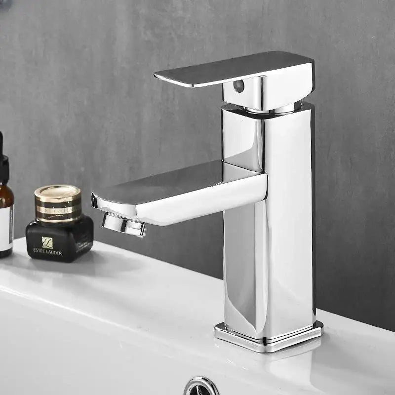Modern matte black basin faucet bathroom hot cold mixer