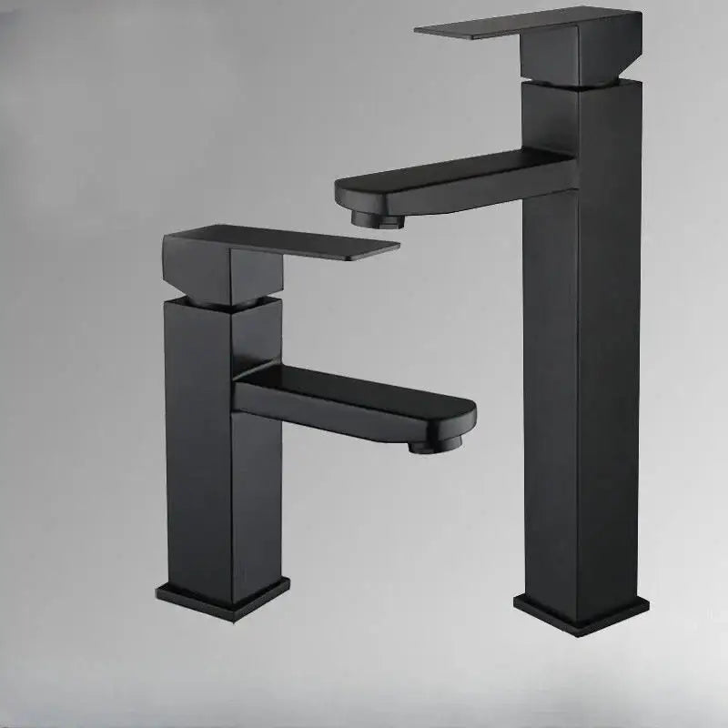 Modern matte black basin faucet bathroom hot cold mixer
