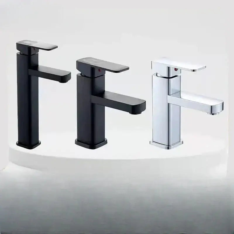 Modern matte black basin faucet bathroom hot cold mixer