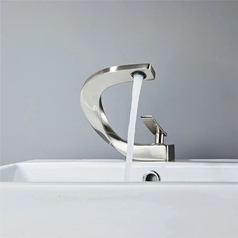 Modern matte black basin faucet bathroom hot cold mixer tap