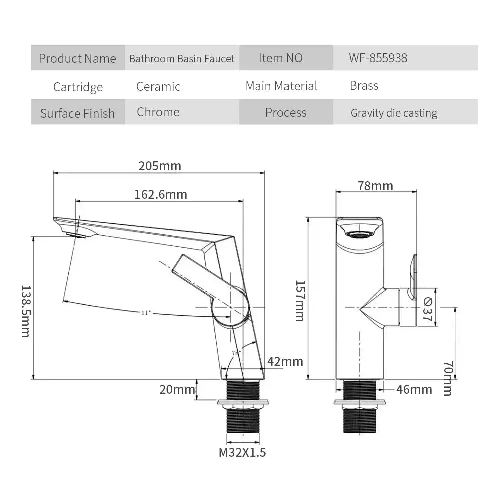 Modern matte black basin faucet bathroom single handle mixer tap