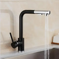 Modern matte black brass brushed nickel kitchen faucet pull out spray