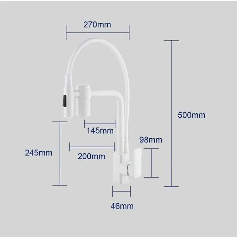 Modern matte black brass flexible 3 way kitchen filter tap mixer