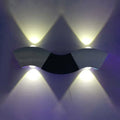 Modern matte black & gray sconce light bedroom aluminum wave design