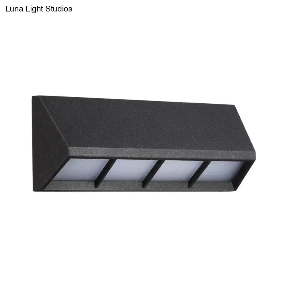 Modern matte black led outdoor wall sconce 110v-120v light fixture