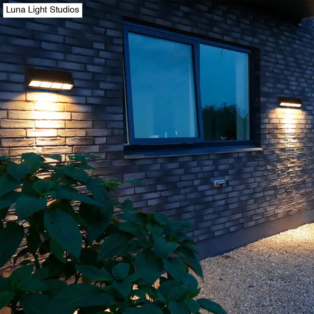 Modern matte black led outdoor wall sconce 110v-120v light fixture
