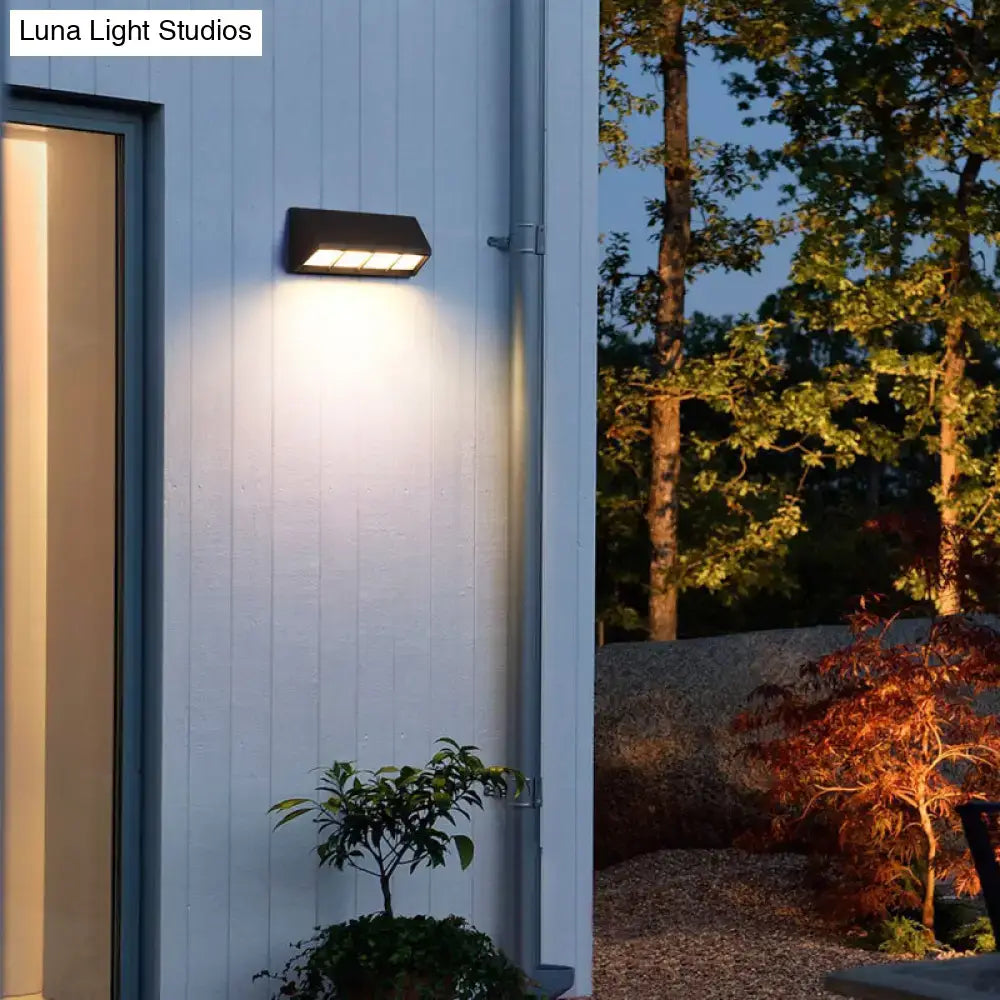 Modern matte black led outdoor wall sconce 110v-120v light fixture