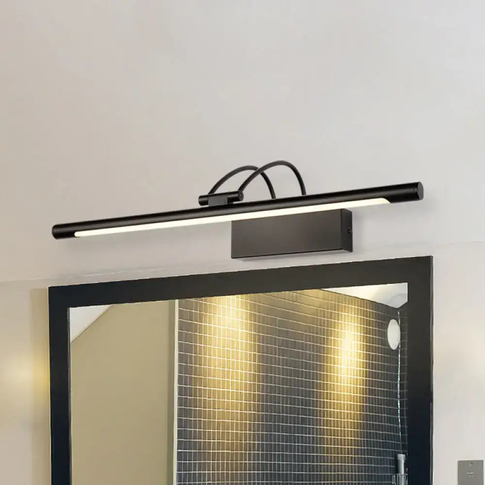 Modern matte black led vanity lamp warm white bathroom light