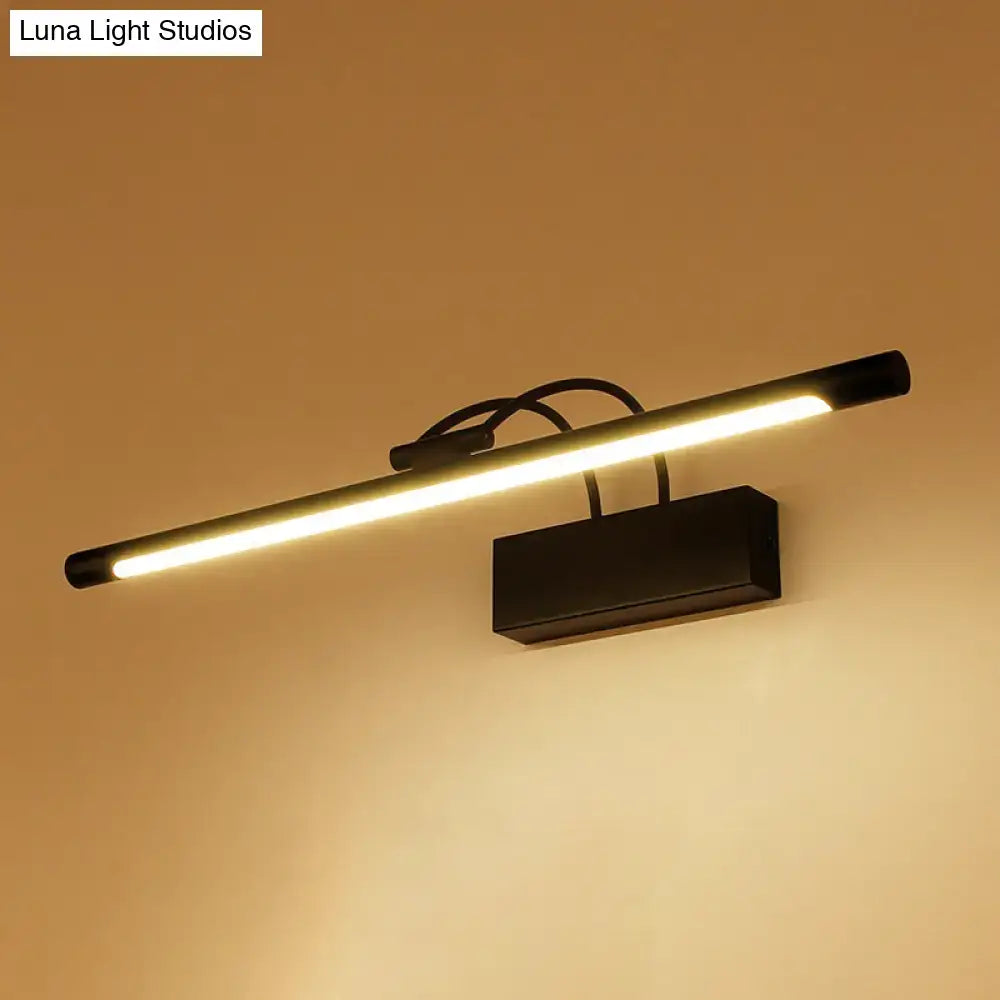 Modern matte black led wall light bathroom vanity sconce