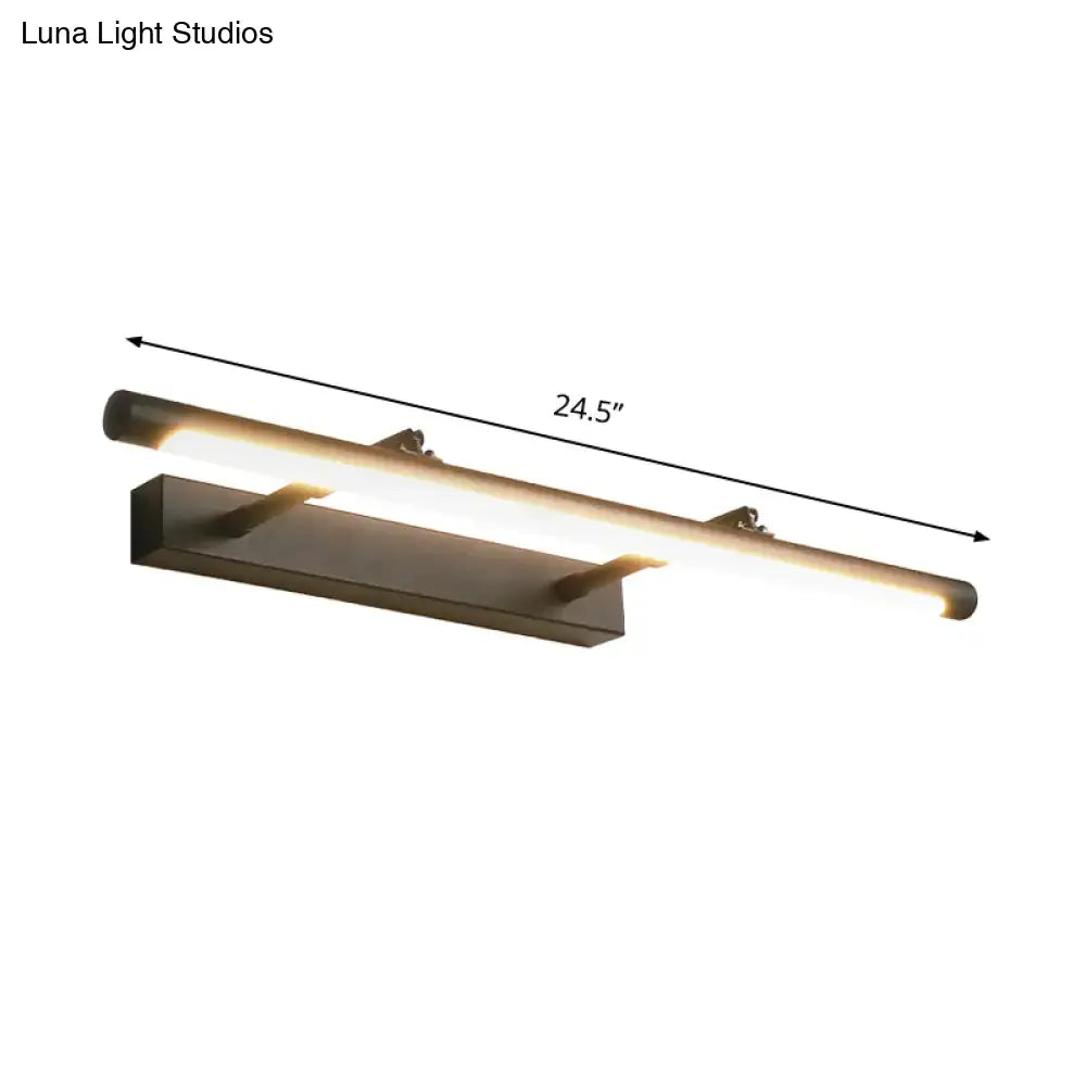 Modern matte black led wall light – restroom vanity 110v-120v