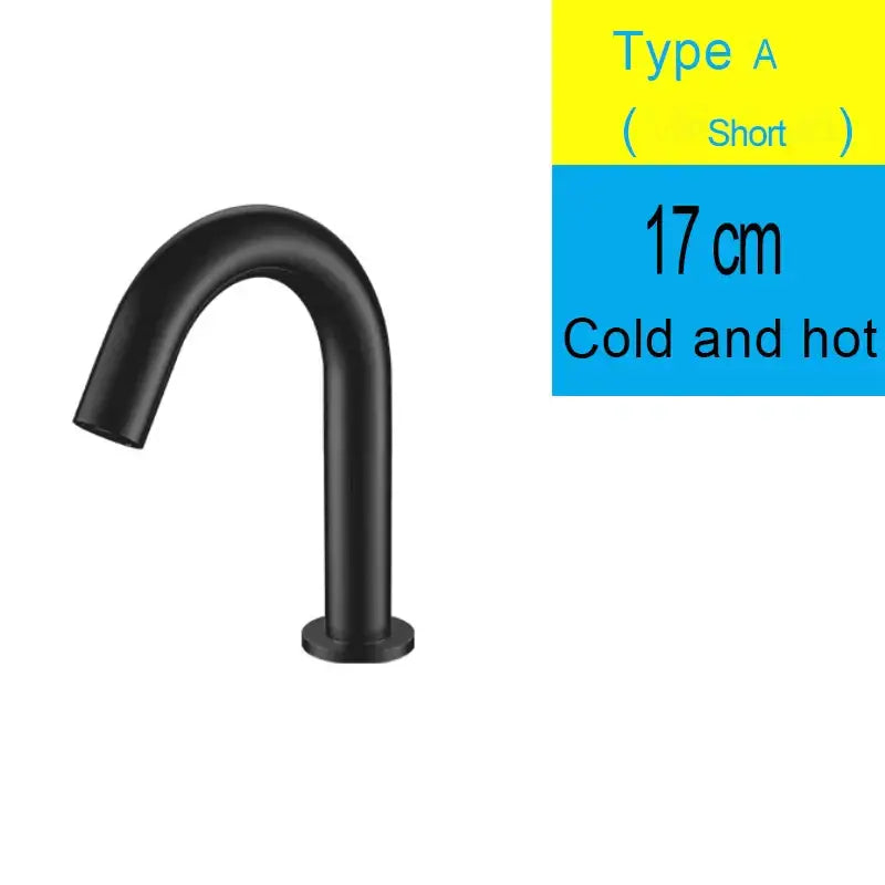 Modern matte black sensor faucet bathroom automatic basin tap