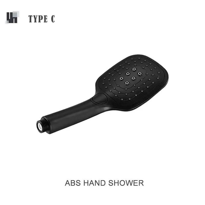 Modern matte black shower slider rail set bathroom rainhead
