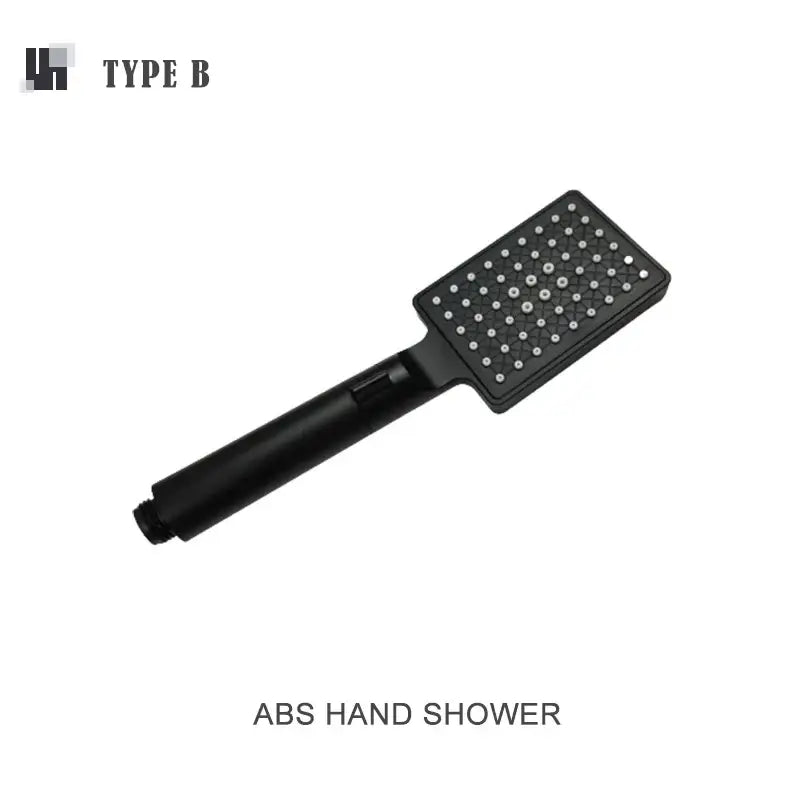 Modern matte black shower slider rail set bathroom rainhead