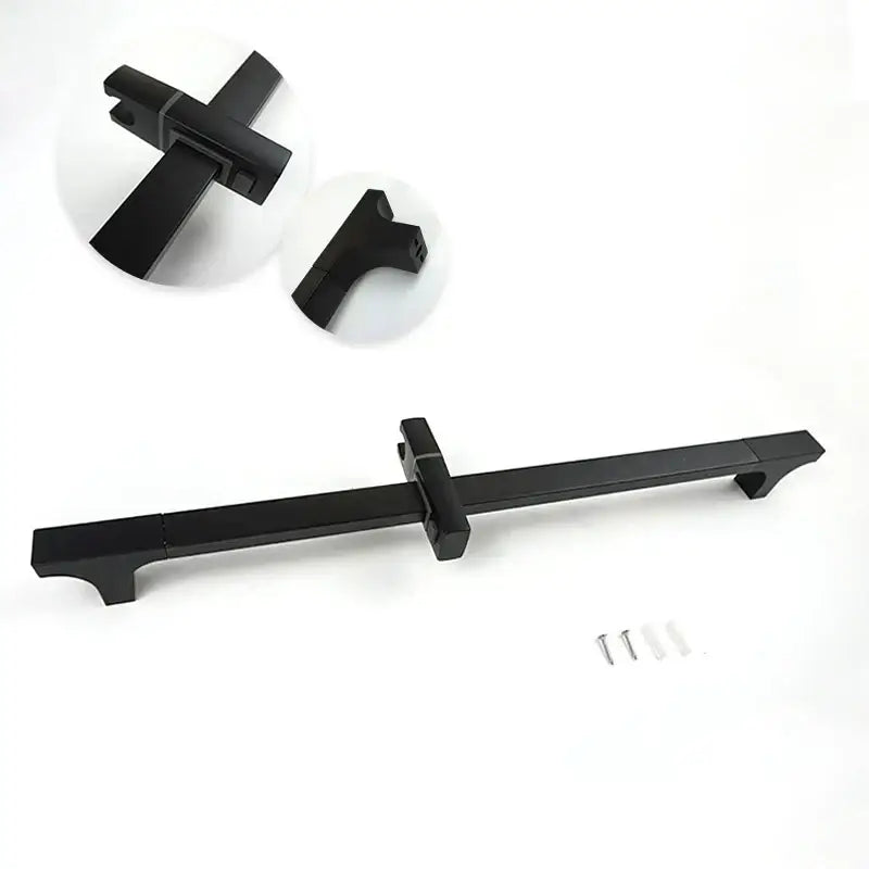 Modern matte black shower slider rail set bathroom rainhead