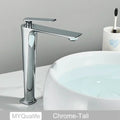 Modern matte black tall basin brass faucet bathroom sink tap
