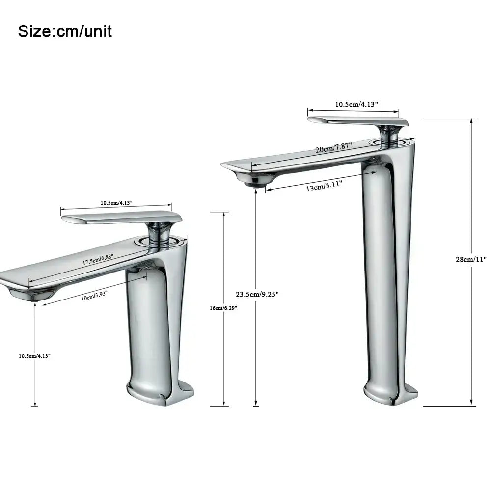 Modern matte black tall basin brass faucet bathroom sink tap