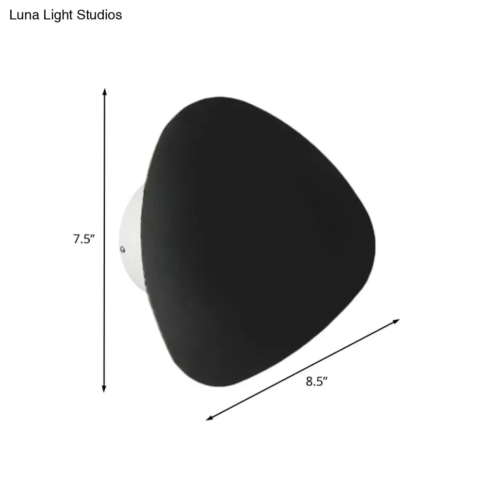 Modern matte black triangle wall lamp for corridor