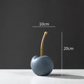 Modern matte blue resin apple ornaments living room decor