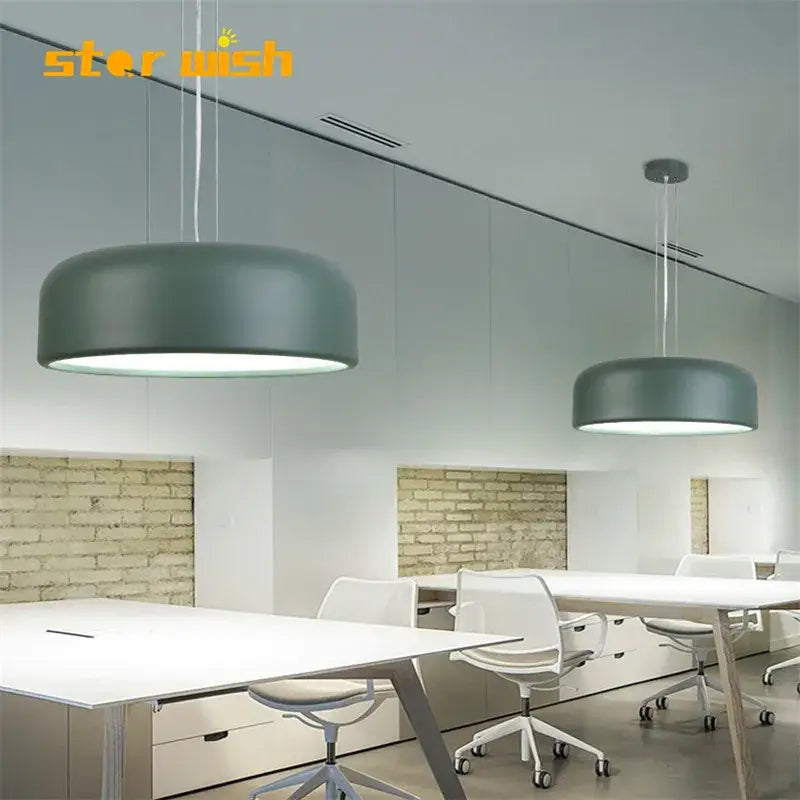 Modern matte green macaron ceiling chandelier living room light