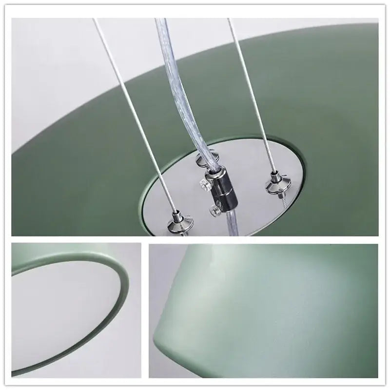 Modern matte green macaron ceiling chandelier living room light