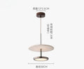 Modern matte white black stone pendant led chandelier dining room