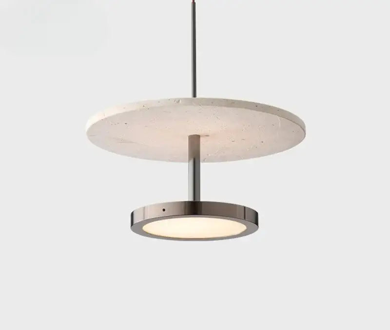 Modern matte white black stone pendant led chandelier dining room