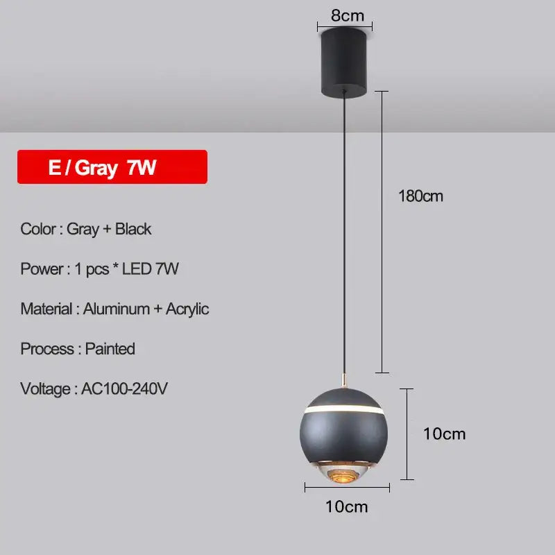 Modern metallic teardrop decorbites led pendant kitchen light
