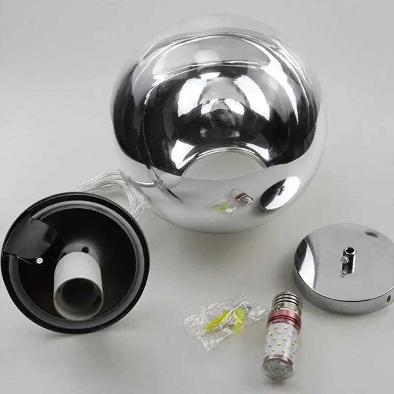 Modern metallic tri color ball pendant lights for living room