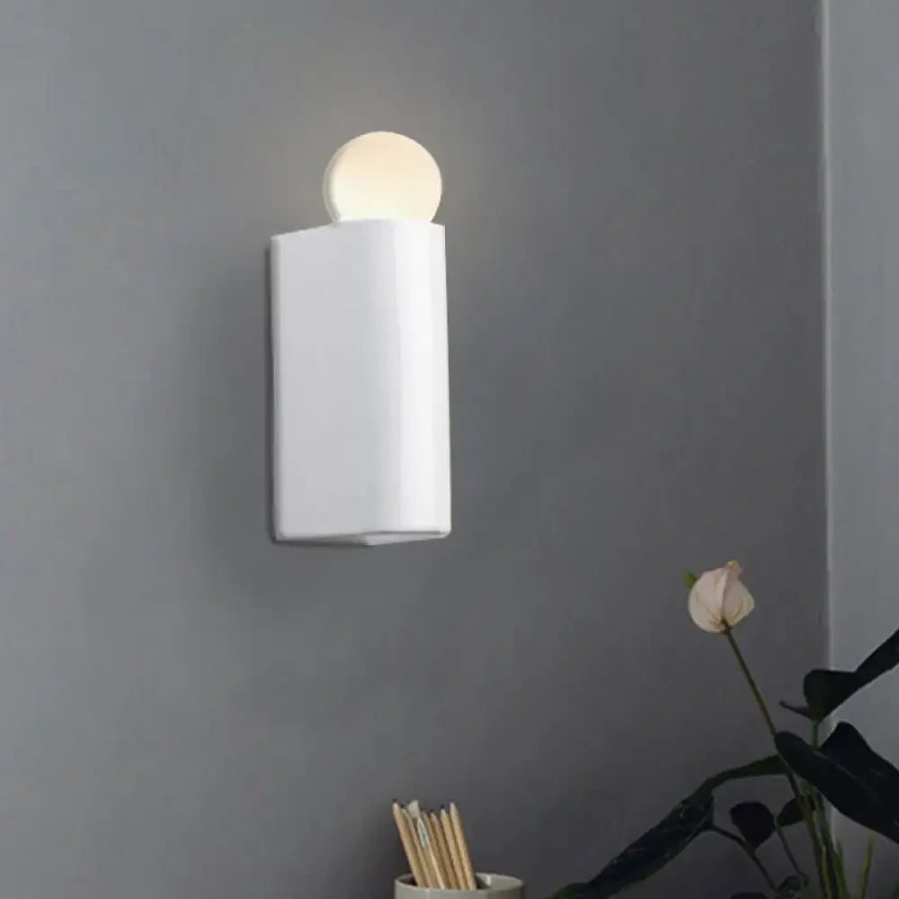 Modern milk glass ball wall lamp bedroom small medium sconcelight