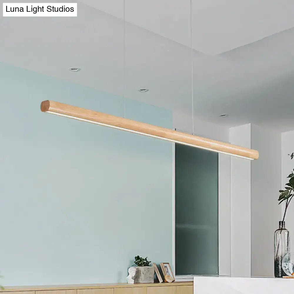 Modern minimalism woodwork island pendant light – dining room led