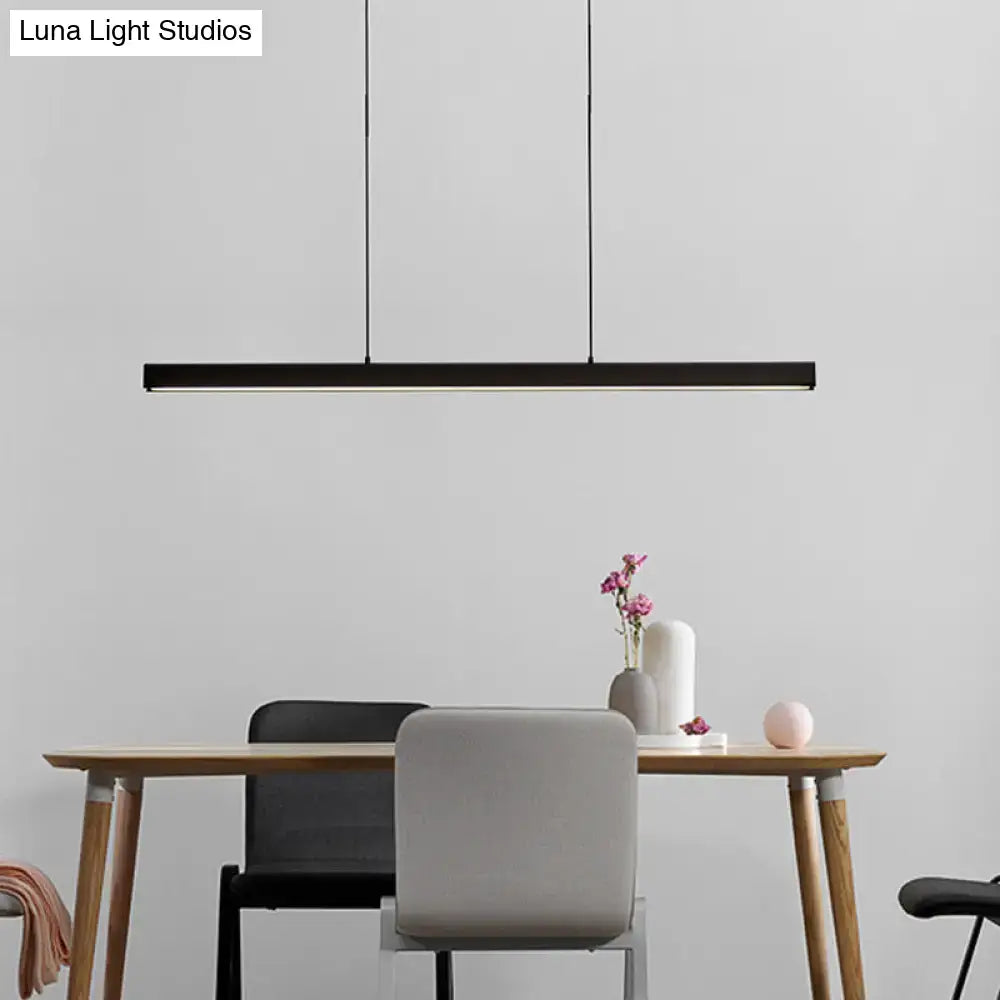 Modern minimalist black led ceiling light bar kitchen island pendant