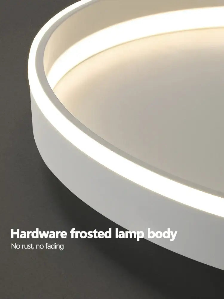 Modern minimalist black ring led ceiling lights bedroom lamp