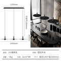 Modern minimalist black solid wood pendant lights dining room led